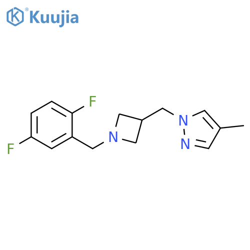 1-({1-[(2,5-difluorophenyl)methyl]azetidin-3-yl}methyl)-4-methyl-1H-pyrazole structure