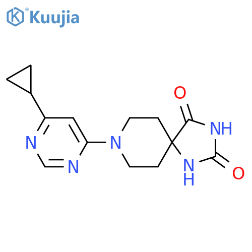 8-(6-Cyclopropylpyrimidin-4-yl)-1,3,8-triazaspiro[4.5]decane-2,4-dione structure