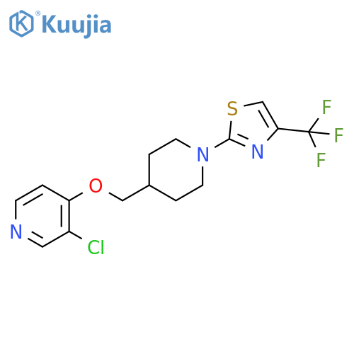 3-chloro-4-({1-[4-(trifluoromethyl)-1,3-thiazol-2-yl]piperidin-4-yl}methoxy)pyridine structure