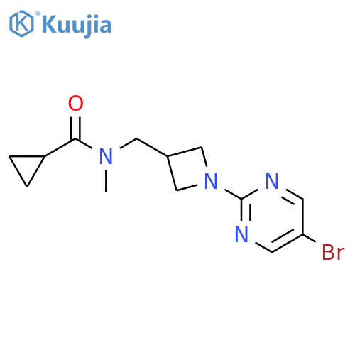 N-{[1-(5-bromopyrimidin-2-yl)azetidin-3-yl]methyl}-N-methylcyclopropanecarboxamide structure