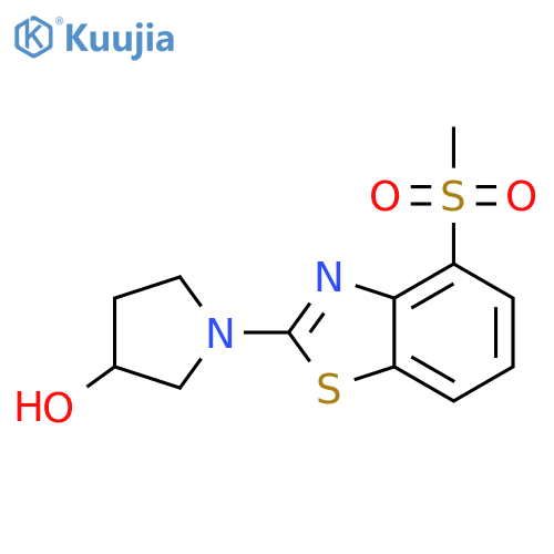 1-(4-methanesulfonyl-1,3-benzothiazol-2-yl)pyrrolidin-3-ol structure