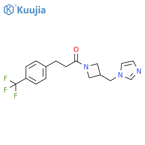 1-{3-[(1H-imidazol-1-yl)methyl]azetidin-1-yl}-3-[4-(trifluoromethyl)phenyl]propan-1-one structure