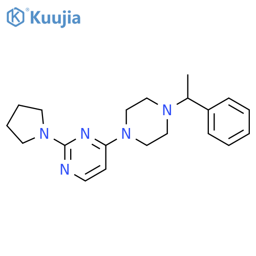 4-[4-(1-phenylethyl)piperazin-1-yl]-2-(pyrrolidin-1-yl)pyrimidine structure
