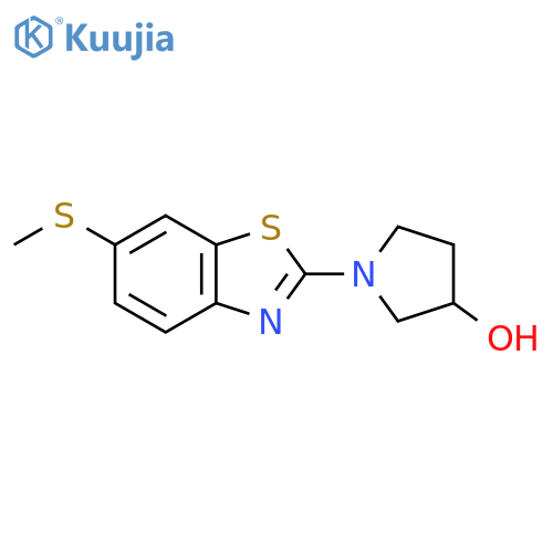 1-[6-(Methylsulfanyl)-1,3-benzothiazol-2-yl]pyrrolidin-3-ol structure