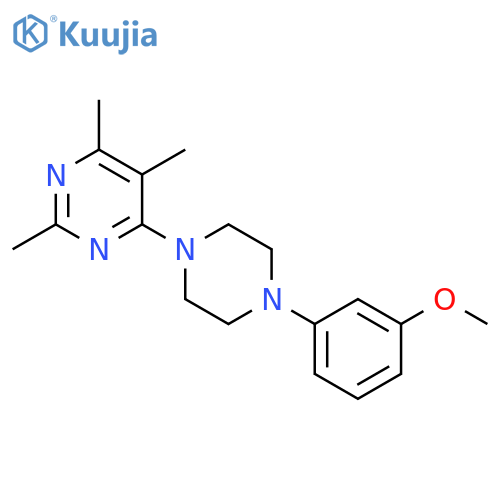 4-[4-(3-methoxyphenyl)piperazin-1-yl]-2,5,6-trimethylpyrimidine structure