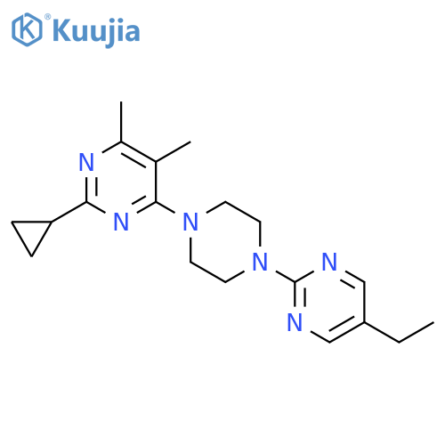 2-cyclopropyl-4-[4-(5-ethylpyrimidin-2-yl)piperazin-1-yl]-5,6-dimethylpyrimidine structure