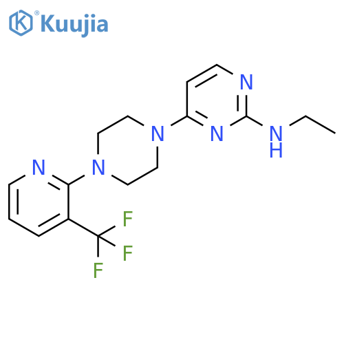 N-ethyl-4-{4-[3-(trifluoromethyl)pyridin-2-yl]piperazin-1-yl}pyrimidin-2-amine structure