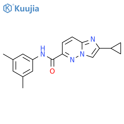 2-cyclopropyl-N-(3,5-dimethylphenyl)imidazo[1,2-b]pyridazine-6-carboxamide structure