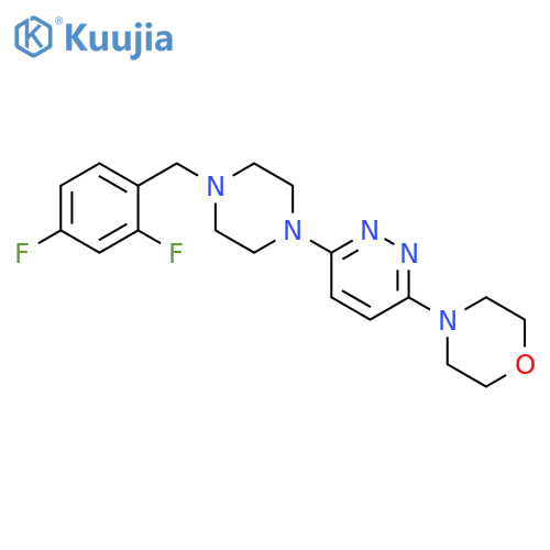 4-(6-{4-[(2,4-difluorophenyl)methyl]piperazin-1-yl}pyridazin-3-yl)morpholine structure