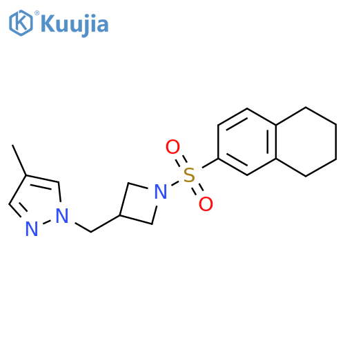 4-methyl-1-{[1-(5,6,7,8-tetrahydronaphthalene-2-sulfonyl)azetidin-3-yl]methyl}-1H-pyrazole structure