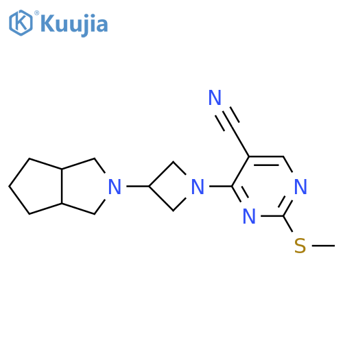 2-(Methylsulfanyl)-4-(3-{octahydrocyclopenta[c]pyrrol-2-yl}azetidin-1-yl)pyrimidine-5-carbonitrile structure
