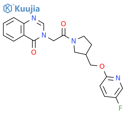 3-[2-(3-{[(5-Fluoropyridin-2-yl)oxy]methyl}pyrrolidin-1-yl)-2-oxoethyl]-3,4-dihydroquinazolin-4-one structure