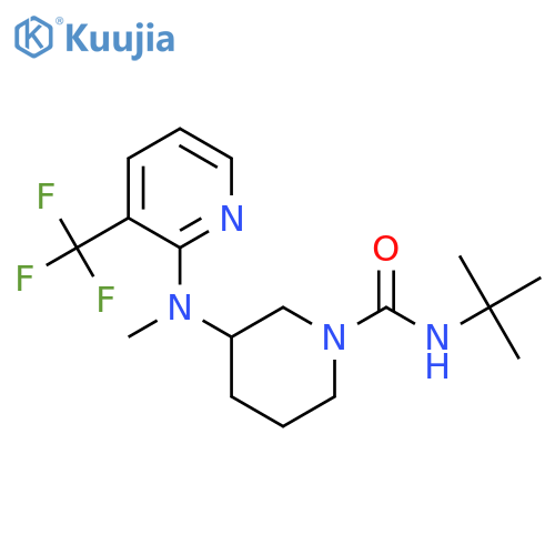 N-tert-butyl-3-{methyl[3-(trifluoromethyl)pyridin-2-yl]amino}piperidine-1-carboxamide structure