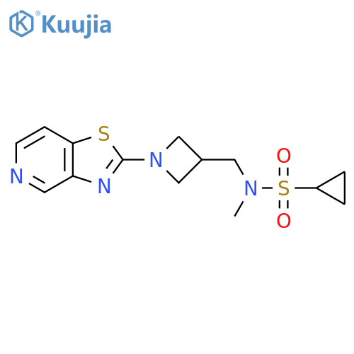 N-methyl-N-[(1-{[1,3]thiazolo[4,5-c]pyridin-2-yl}azetidin-3-yl)methyl]cyclopropanesulfonamide structure