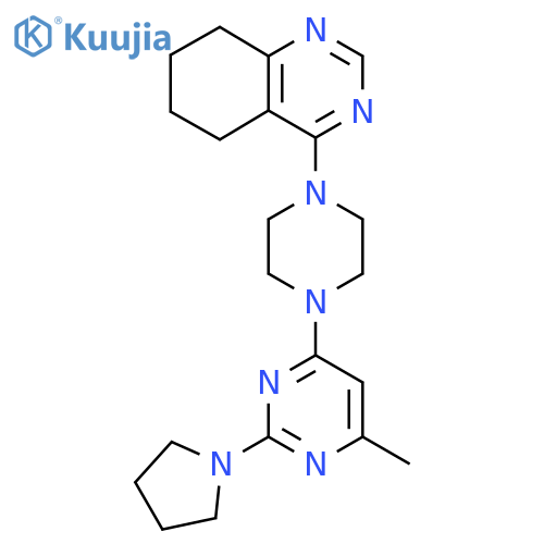 4-{4-[6-Methyl-2-(pyrrolidin-1-yl)pyrimidin-4-yl]piperazin-1-yl}-5,6,7,8-tetrahydroquinazoline structure