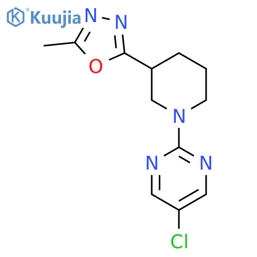 5-Chloro-2-[3-(5-methyl-1,3,4-oxadiazol-2-yl)piperidin-1-yl]pyrimidine structure
