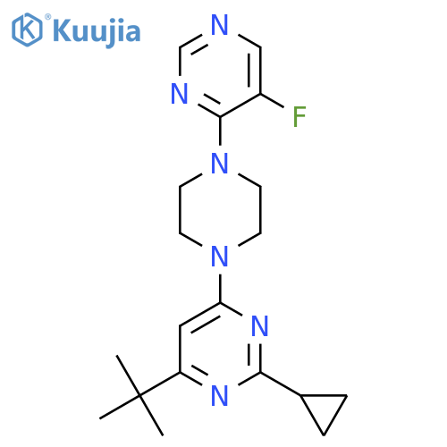 4-Tert-butyl-2-cyclopropyl-6-[4-(5-fluoropyrimidin-4-yl)piperazin-1-yl]pyrimidine structure