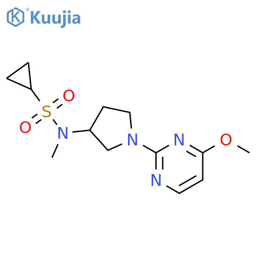 N-[1-(4-methoxypyrimidin-2-yl)pyrrolidin-3-yl]-N-methylcyclopropanesulfonamide structure