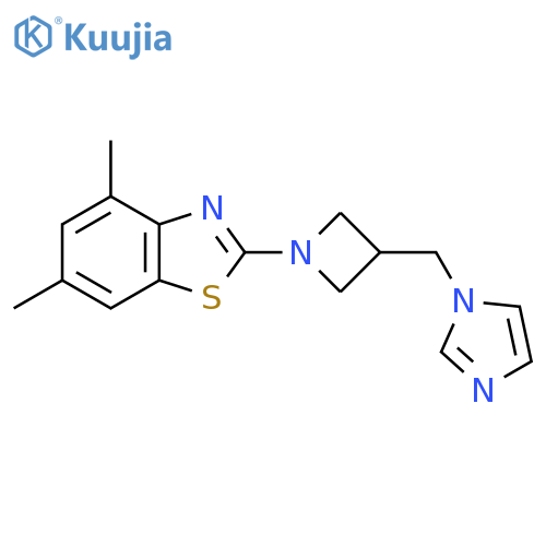 2-{3-[(1H-imidazol-1-yl)methyl]azetidin-1-yl}-4,6-dimethyl-1,3-benzothiazole structure