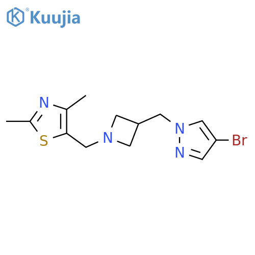 5-({3-[(4-bromo-1H-pyrazol-1-yl)methyl]azetidin-1-yl}methyl)-2,4-dimethyl-1,3-thiazole structure