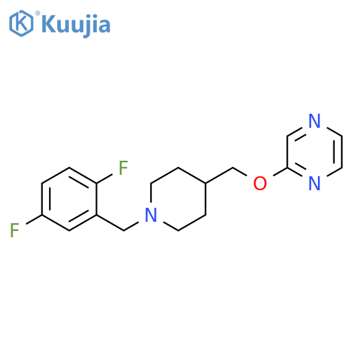 2-({1-[(2,5-difluorophenyl)methyl]piperidin-4-yl}methoxy)pyrazine structure