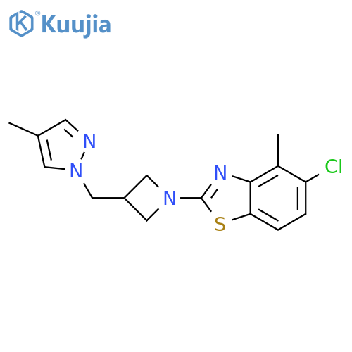5-chloro-4-methyl-2-{3-[(4-methyl-1H-pyrazol-1-yl)methyl]azetidin-1-yl}-1,3-benzothiazole structure