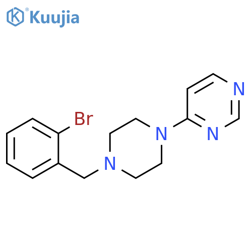 4-{4-[(2-bromophenyl)methyl]piperazin-1-yl}pyrimidine structure