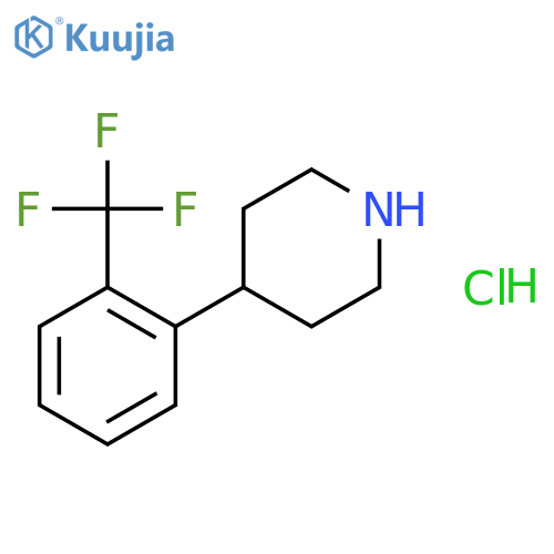 4-[2-(trifluoromethyl)phenyl]piperidine hydrochloride structure