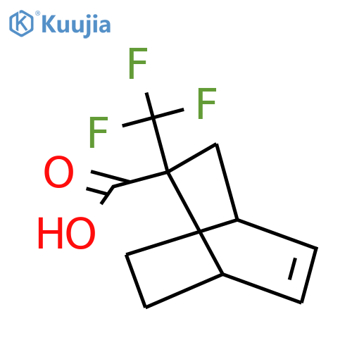2-(trifluoromethyl)bicyclo2.2.2oct-5-ene-2-carboxylic acid structure