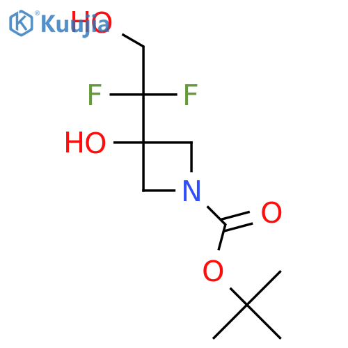Tert-butyl 3-(1,1-difluoro-2-hydroxyethyl)-3-hydroxyazetidine-1-carboxylate structure