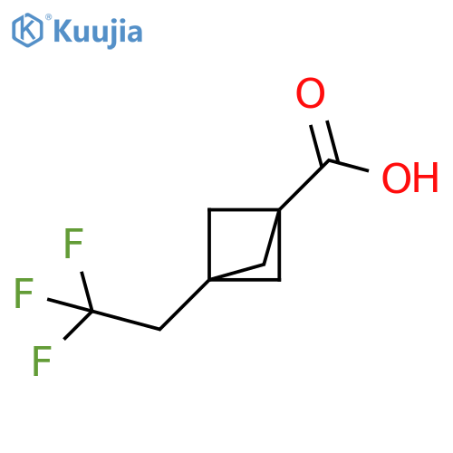 3-(2,2,2-trifluoroethyl)bicyclo1.1.1pentane-1-carboxylic acid structure