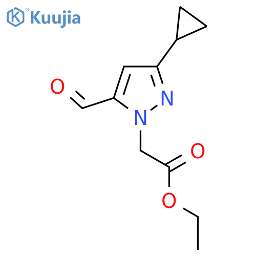 ethyl 2-(3-cyclopropyl-5-formyl-1H-pyrazol-1-yl)acetate structure