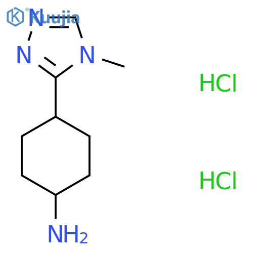 rac-(1r,4r)-4-(4-methyl-4H-1,2,4-triazol-3-yl)cyclohexan-1-amine dihydrochloride, trans structure