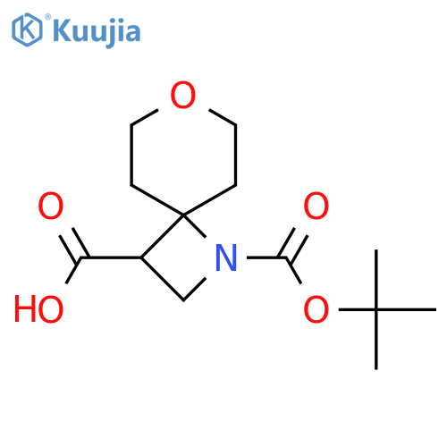 1-[(Tert-butoxy)carbonyl]-7-oxa-1-azaspiro[3.5]nonane-3-carboxylic acid structure