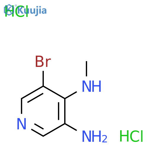 5-bromo-N4-methylpyridine-3,4-diamine dihydrochloride structure