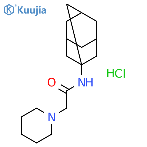 1-Piperidineacetamide,N-tricyclo[3.3.1.13,7]dec-1-yl-, hydrochloride (1:1) structure