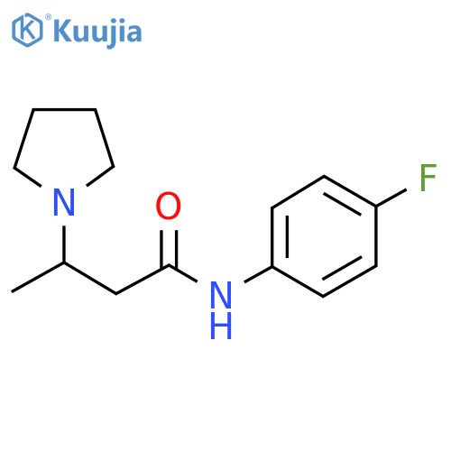 N-(4-FLUOROPHENYL)-3-(1-PYRROLIDINYL)BUTANAMIDE structure