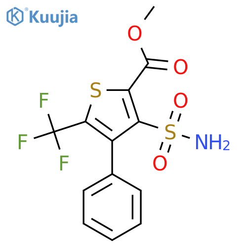 4-Phenyl-3-sulfamoyl-5-trifluoromethylthiophene-2-carboxylic acid methyl ester structure