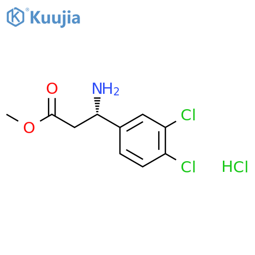 (S)-Methyl 3-amino-3-(3,4-dichlorophenyl)propanoate hydrochloride structure