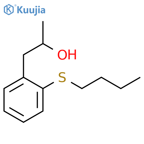 Benzeneethanol, 2-(butylthio)-α-methyl- structure
