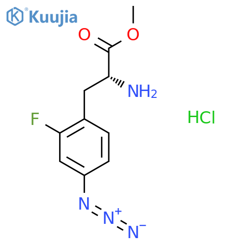 methyl (2R)-2-amino-3-(4-azido-2-fluorophenyl)propanoate hydrochloride structure