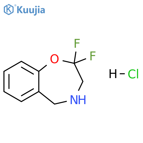2,2-difluoro-2,3,4,5-tetrahydro-1,4-benzoxazepine hydrochloride structure