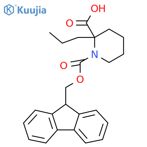 1-{(9H-fluoren-9-yl)methoxycarbonyl}-2-propylpiperidine-2-carboxylic acid structure
