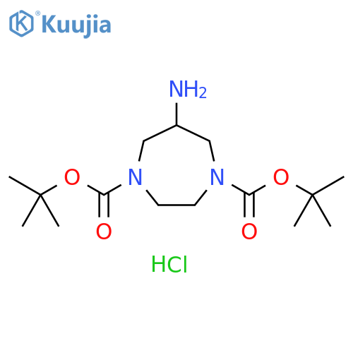 1,4-di-tert-butyl 6-amino-1,4-diazepane-1,4-dicarboxylate hydrochloride structure