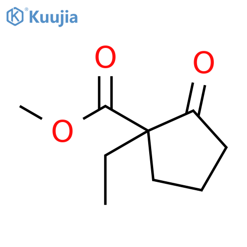 Cyclopentanecarboxylic acid, 1-ethyl-2-oxo-, methyl ester structure