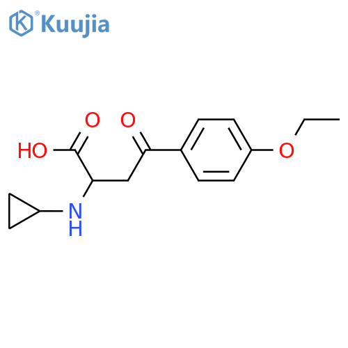 2-(cyclopropylamino)-4-(4-ethoxyphenyl)-4-oxobutanoic acid structure