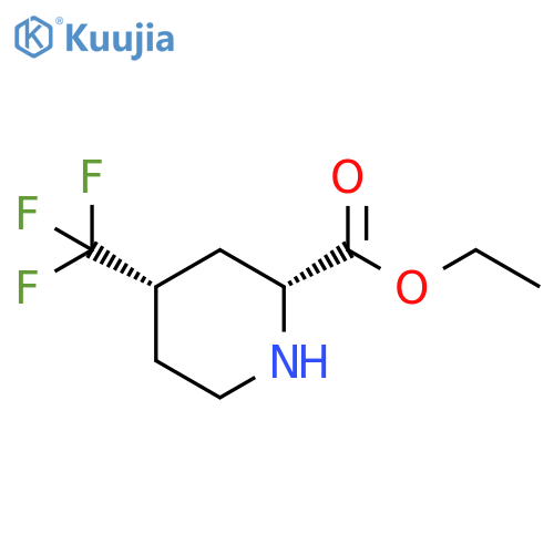 cis-4-Trifluoromethyl-piperidine-2-carboxylic acid ethyl ester structure