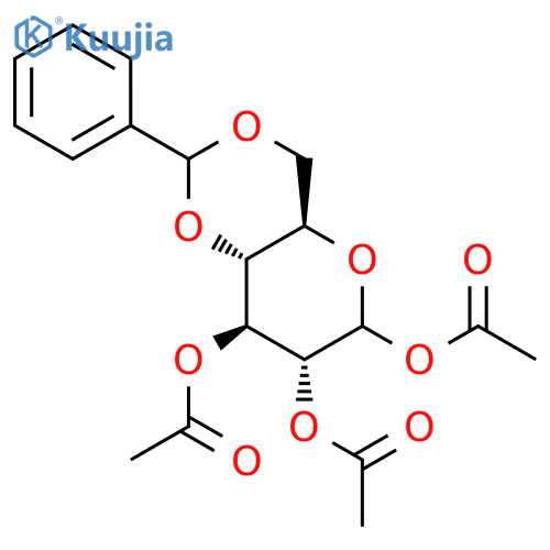D-Glucopyranose,4,6-O-(phenylmethylene)-, triacetate (9CI) structure