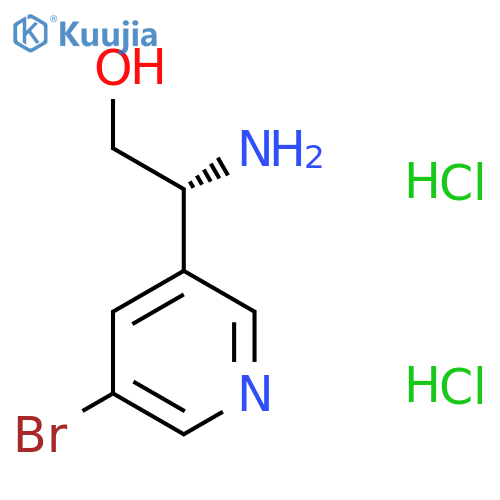 (2R)-2-amino-2-(5-bromopyridin-3-yl)ethan-1-ol dihydrochloride structure