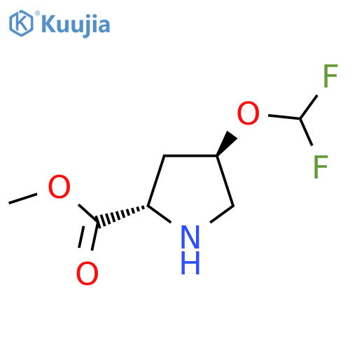 methyl (2S,4R)-4-(difluoromethoxy)pyrrolidine-2-carboxylate structure